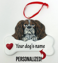 Personalized Cavalier King Charles Spaniel Dog Name Christmas Ornament Figure - £12.05 GBP