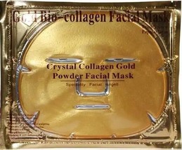 12 Pcs 24k Gold Bio Collagen Facial Face Mask High Natural Moisture LOT - $21.77