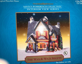 2000 Santa&#39;s Workbench Collection &quot;THE WAX &amp; WICK SHOPPE&quot; Porcelain House - £38.74 GBP
