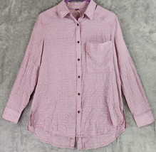 Free People Shirt Womens Extra Small Red Striped No Limits Button Up Spl... - £29.95 GBP