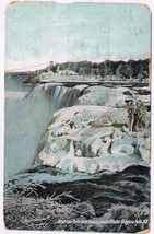 Postcard American Falls From Coar Island In Winter Niagara Falls New York - £1.13 GBP