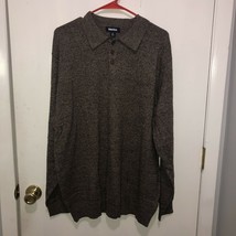 NEW King Size Brand Mens XL Big Long Sleeve Polo Shirt Cotton Wool Blend - $19.79