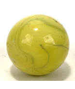 Big Vintage Marble - 24mm  - Opaque Yellow Swirl Patch - Masher - £7.56 GBP