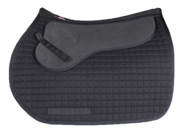 Horse English Quilted All-Purpose Shock Absorbing Gel Saddle Pad Black 7... - $44.54