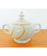 Vtg. Nippon Yoko Boeki Co. white w/ gold pinstripes double handle sugar ... - €13,15 EUR