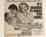 Love And Marriage Tv Guide Print Ad Patricia Healy Anthony Denison Rare ... - $5.93
