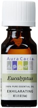 Aura Cacia 100% Pure Eucalyptus Essential Oil | GC/MS Tested for Purity | 15 ml  - £13.58 GBP