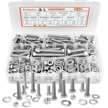 Stainless Steel Hex Head Nuts And Bolts Assortment Kit, 246Pcs Bolt Assortment - $37.98