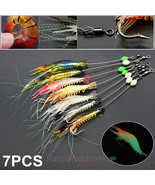 7x Outdoor Glowing Fishing Lure Bait Luminous Artificial Shrimp Soft Hoo... - €10,49 EUR