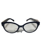 Kleo Plastic Fashion Untinted Glasses Black Plastic Frame Gold Lion Gafas - £9.43 GBP