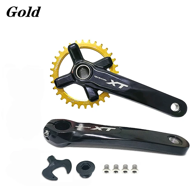 RACEWORK XT Crankset for MTB Bike 170/175mm Length Crank 32/34/36/38T Round Chai - £112.76 GBP