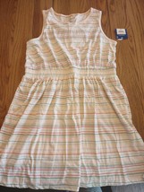 Arizona Girls XL 18 1/2 Plus Striped Dress-Brand New-SHIPS N 24 HOURS - £23.36 GBP