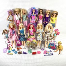 Mattel Mixed LOT of 15 Barbie &amp; Chelsea Dolls PLUS Extra Clothes and Acc... - £31.64 GBP