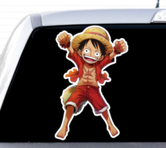 One Piece Anime Cute Pirate Luffy Straw Hat Sticker Decal Truck Car Wall Phone - £3.98 GBP+