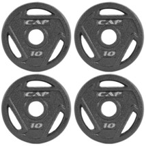 CAP Barbell 2-Inch Olympic Grip Weight Plate, 10 lb, Set of 4,Black - £51.90 GBP