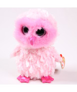 Ty Beanie Boo Boos Twiggy The Pink Barn Owl Plush Stuffed 6" Sparkle Eyes 2017  - $10.70 CAD