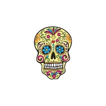 Day of the Dead Sugar Skull Vinyl Decal Design 004 - FREE SHIPPING - £1.17 GBP+
