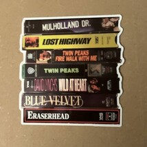 David Lynch 80&#39;s Eraserhead  VHS Stack Sticker Thrillers Twin Peaks Blue Velvet - £3.86 GBP