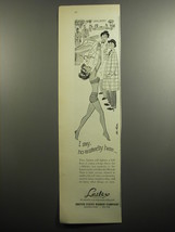 1951 United States Rubber Company Lastex Ad - I say, no austerity here - $18.49