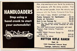 1969 Hutton Rifle Ranch Advertisement Hunting Firearms California F15W - $10.00