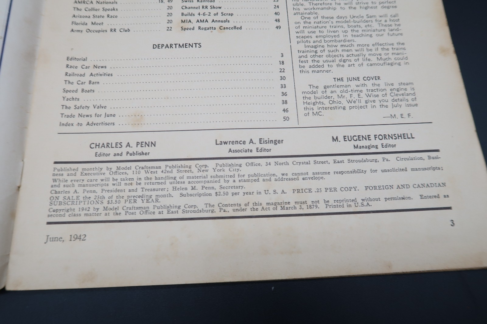 Model Craftsman June 1942 Magazine Gasbugs Speedboats Heavy Interurban Vtg WW2 Item image 10