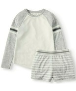 Wonder Nation Girls 2 PC Sleep Set Long Sleeve Shirt &amp; Shorts Medium  (7-8) - $286.81 MXN