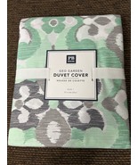 Pottery Barn Geometric Medallion Garden Duvet Cover Twin Mint Green Geo ... - $34.99
