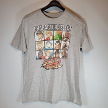 Street Fighter Mens Shirt XL Character Select Short Sleeve Gray Casual - £11.95 GBP