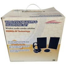 Wireless Speaker System and Headphones Music Audio TV DVD CD MP3 VCR HiFi Radio - £59.23 GBP