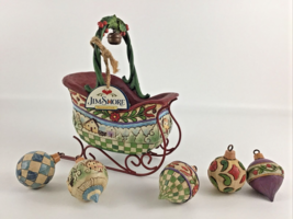 Jim Shore ‘Sleigh Bells Ring’ Set of 6 Christmas Ornaments 2007 4009195 Figurine - £79.09 GBP