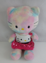 2014 Build a Bear Hello Kitty Pastel Tie Dye Sanrio Rainbow Plush W/Dress - £61.01 GBP