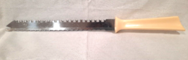 Vtg Quikut Quikkle Double Sided Knife Stainless Serrated Carver Slicer USA - $8.60