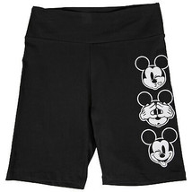 Disney Mickey Mouse Oh My Gosh Expressions Women&#39;s Biker Shorts Black - $33.98+