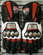 Ducati Course Motorbike Biker Racing Ducati Leather Gloves In All Sizes ... - £54.81 GBP+