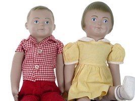 1950&#39;s Martha Chase Boy and Girl Doll - $275.47