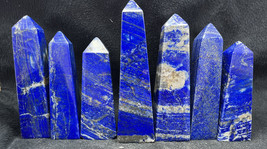 Lazurite Lapis Lazuli blue towers, faceted four side 7PCs bulk sale 3000 grams - £164.27 GBP
