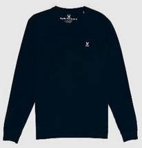 Psycho Bunny Navy Blue Long Sleeve T-Shirt Pima Cotton Mens 5XL Logo New - £37.62 GBP