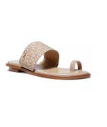 MICHAEL MICHAEL KORS Women&#39;s August Flat Sandals Size 6  color Truffle Logo - £52.01 GBP