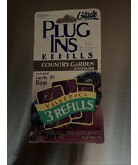 Vintage 1993 Glade PlugIns Country Garden Refills 3 Pack Rare Scent Sealed - $19.79