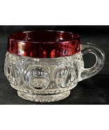Antique Ruby Stain EAPG Glass Souvenir Mug – World’s Fair Era – Oval Med... - $29.95