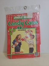 Vintage 48&quot; Inflatable Jumbo Christmas Candy Cane Decor Giant Toy Fun World NOS - £11.23 GBP
