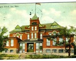 Washington Public School Postcard Chandler Heights  Soo Michigan 1912 - £9.46 GBP