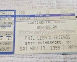 Bob Dylan Phil Lesh 1999 Concert Ticket Continental Area NJ - $9.85