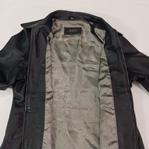 R&O Reilly Olmes Leather Jacket Women's Large Zip Front Black Quilted Lining image 10