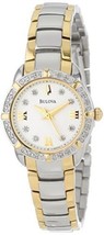 NWT Bulova Women's 98R170 Diamond-Accented Stainless Steel Watch - £197.80 GBP