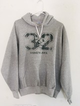 Vtg DisneyLand Goofy Hooded Hoodie Heather Grey Mens Size M Unisex 90&#39;s ... - $28.50