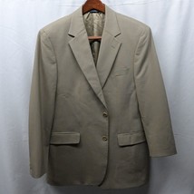 Brooks Brothers 42R Khaki Wool 346 Stretch 2 Btn Blazer Jacket Sport Coat - $29.99