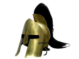 Nautical Handmade Armor Spartan Helmet Black Plume Medieval Knight Helme... - £67.40 GBP
