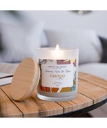 Burning Stress Away Mango Coconut Soy Candle Wooden Wick Tropical Aromat... - $42.25
