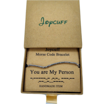 You Are My Person Morse Code Bracelet Jewelry Unisex Secret Message Adjustable - £11.86 GBP